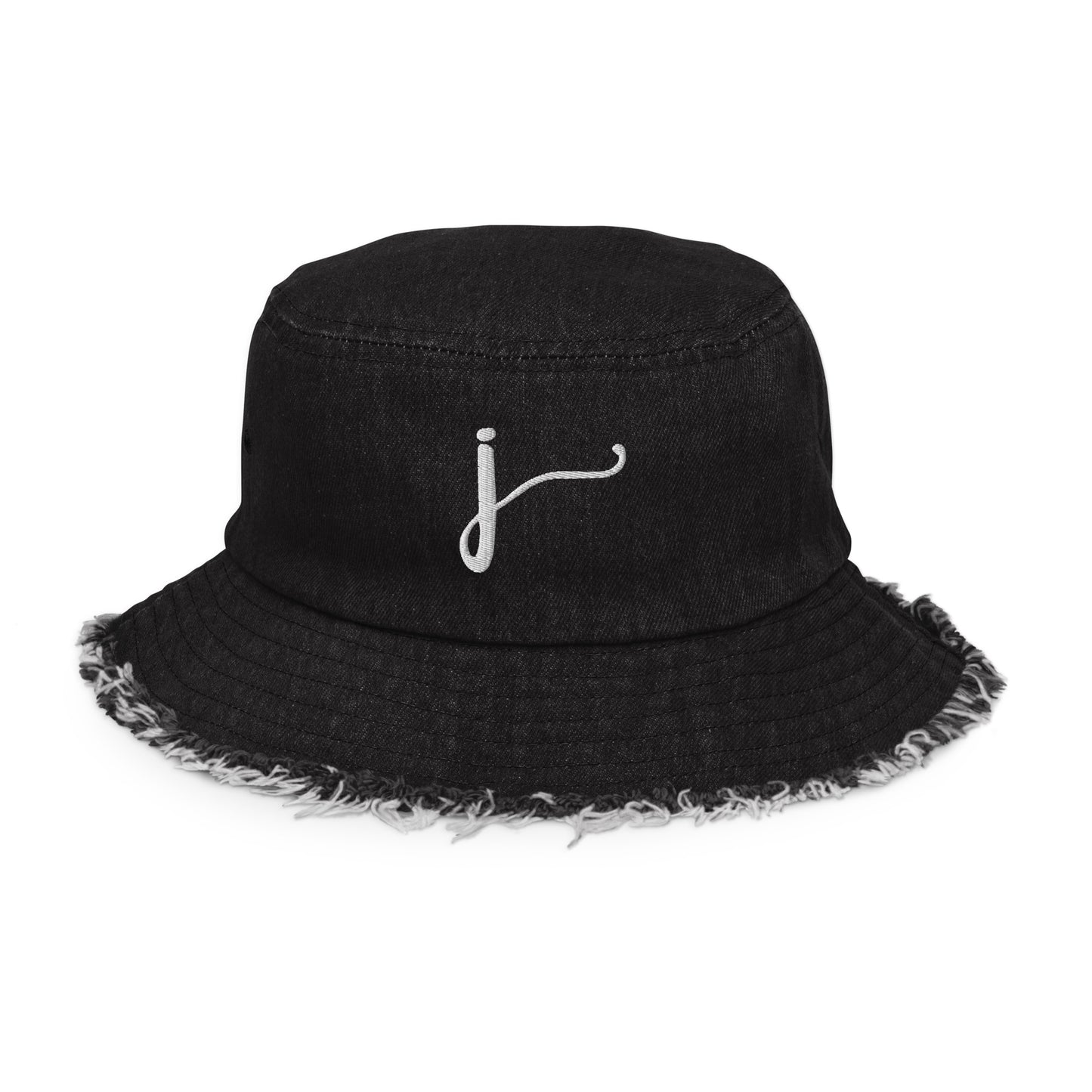 Distressed Denim Bucket Hat